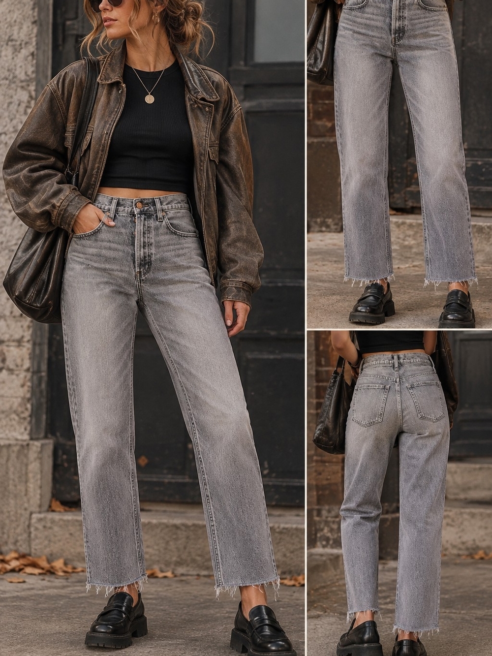 GAP Cheeky Straight Jeans 27/4R Gray NWT High Rise Grunge Streetwear 90s Indie